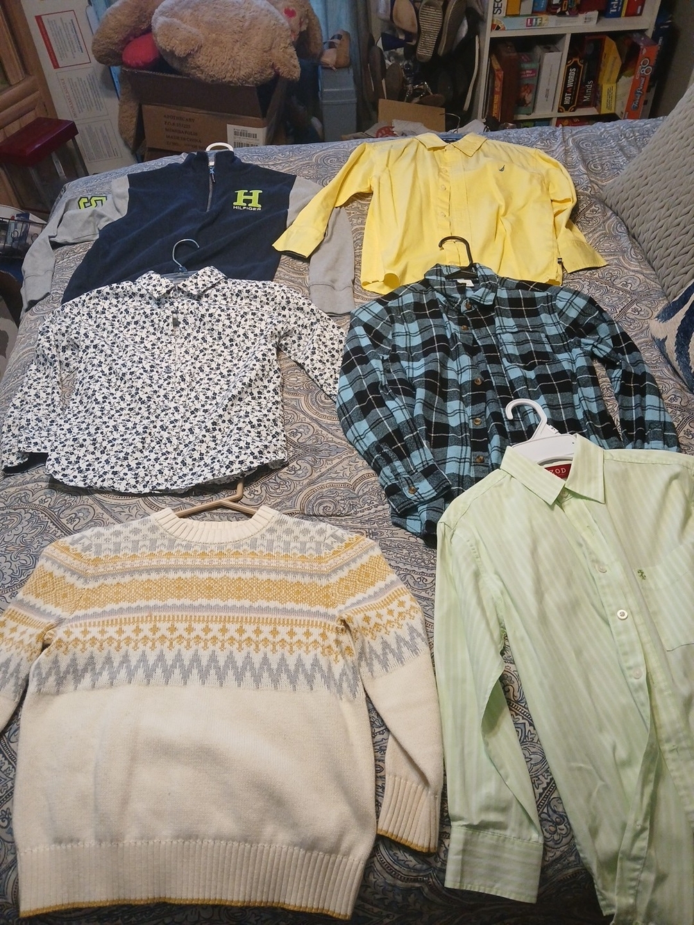 Boys Pullovers And Button Ups Size 7/8 Various Brands